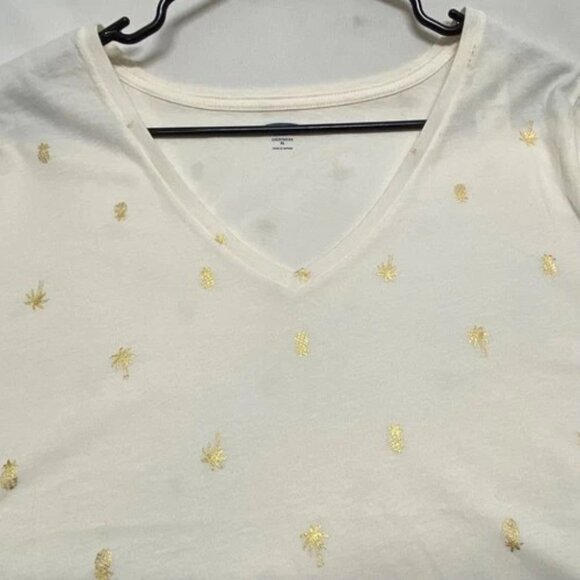Old Navy T-Shirt Women’s XL Pineapple Palm Tree All Over Print Short Sleeve NWT - Picture 8 of 8